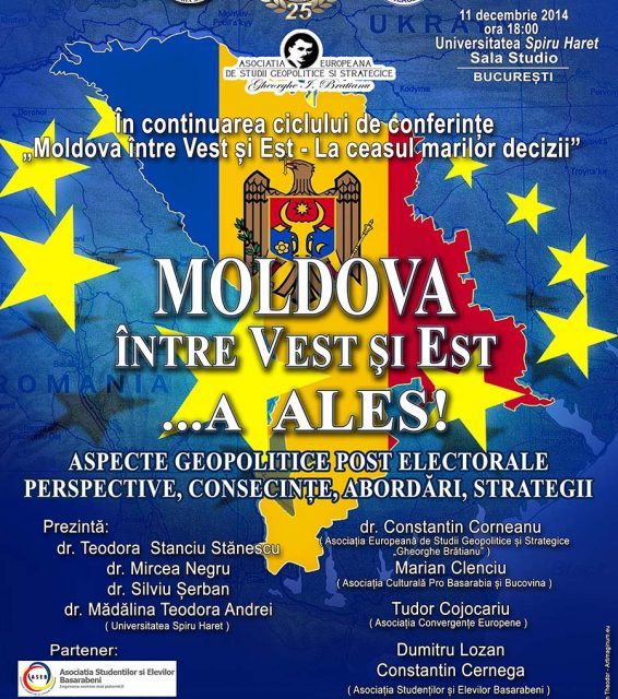 „Moldova între Vest și Est…a ALES!”